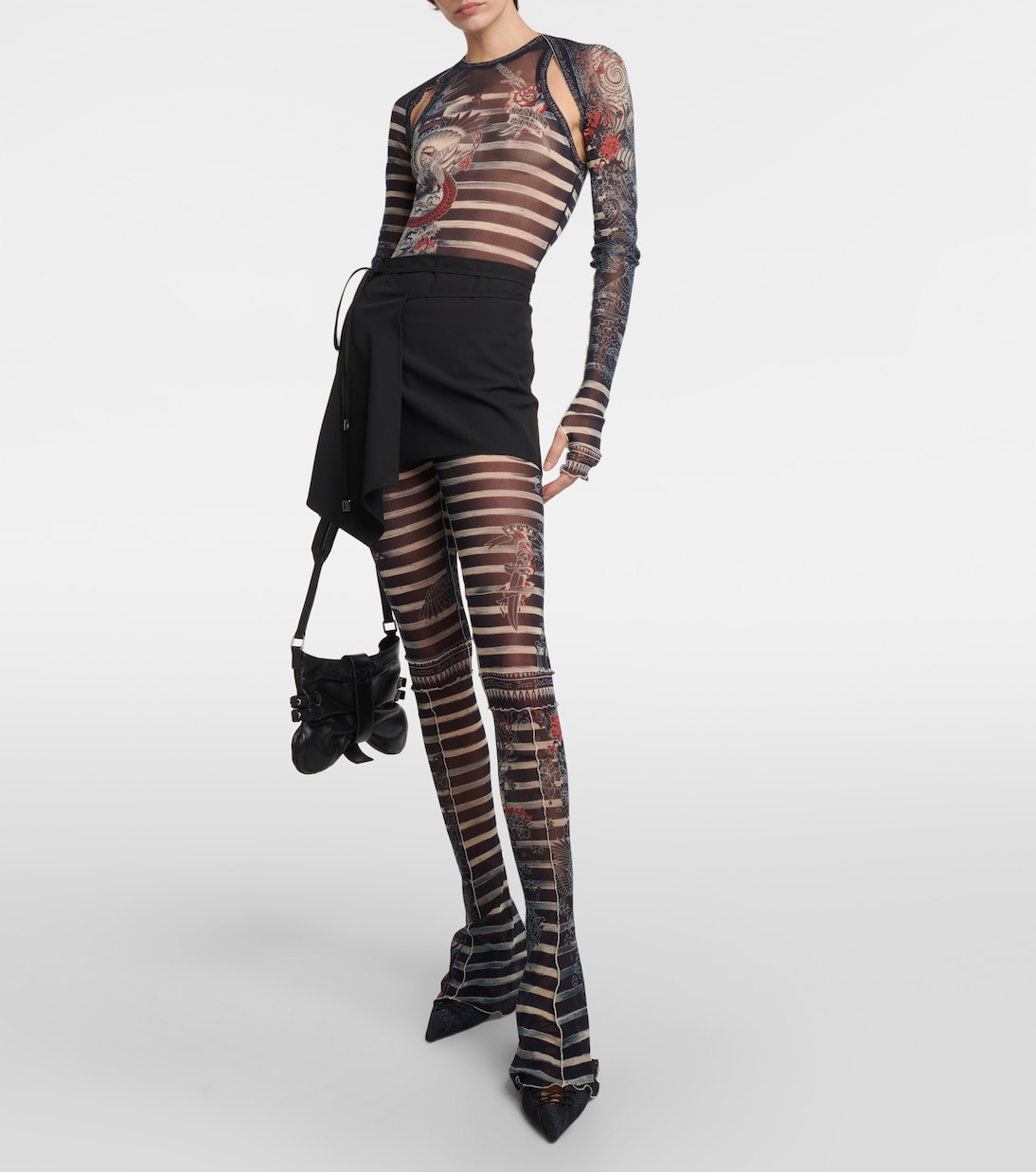 Maniche Tattoo Collection in tulle | Jean Paul Gaultier