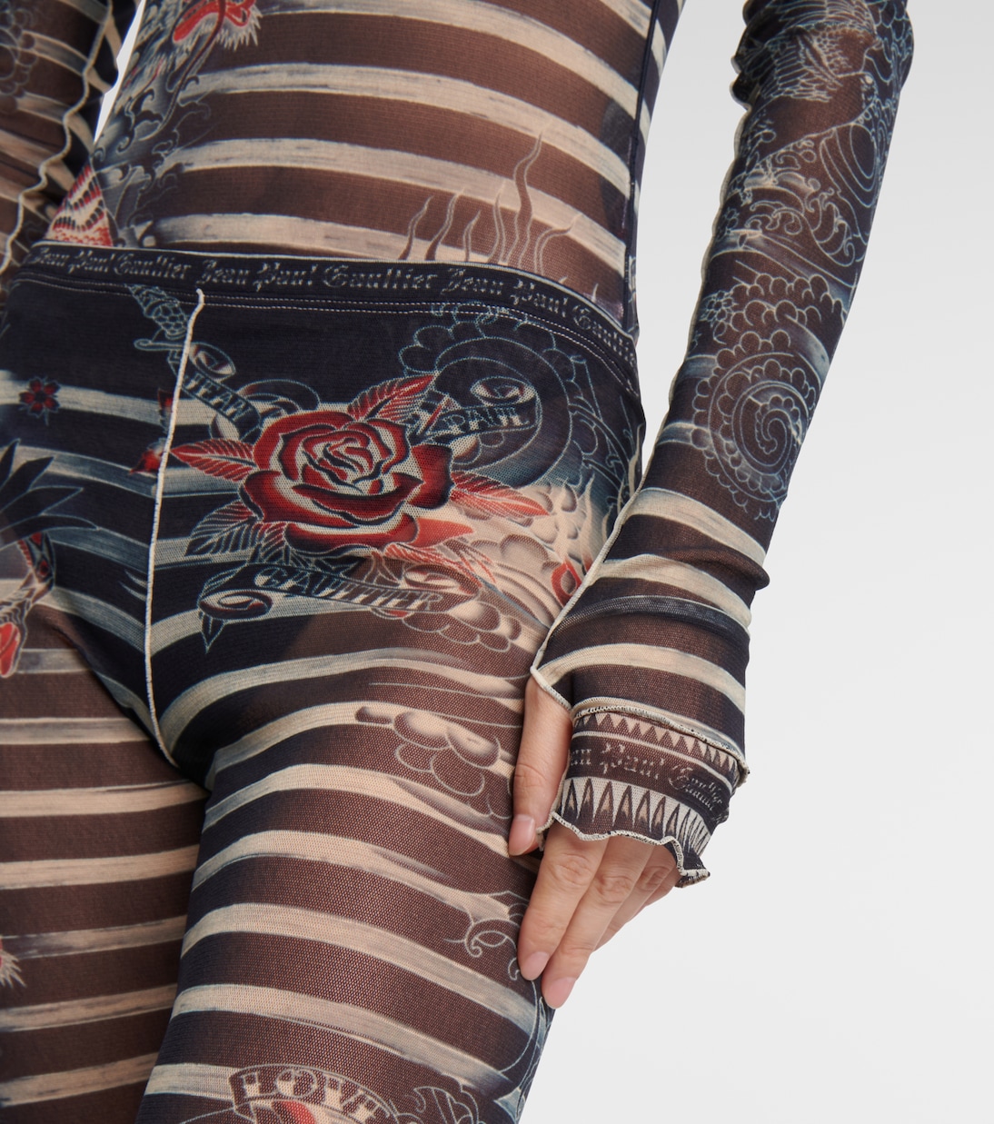 Maniche Tattoo Collection in tulle | Jean Paul Gaultier