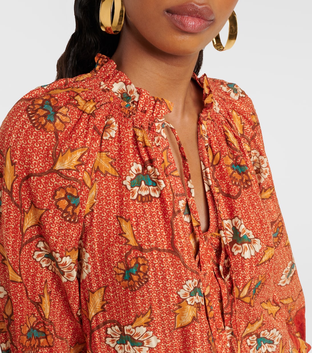 Kaitlyn floral cotton-blend blouse | Ulla Johnson