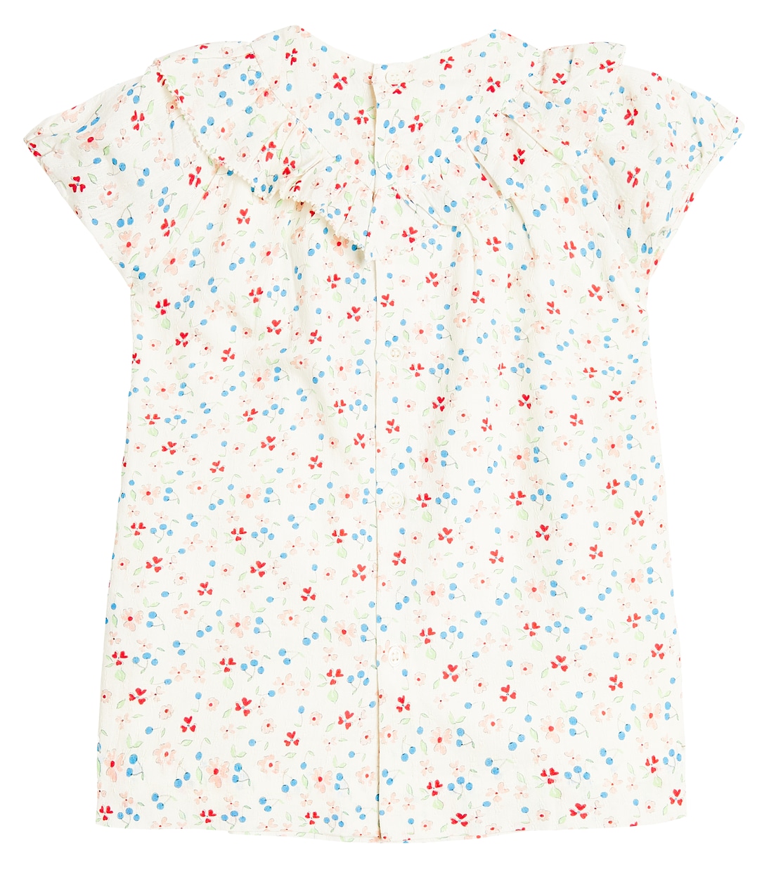 Baby Falbalili ruched cotton dress | Bonpoint