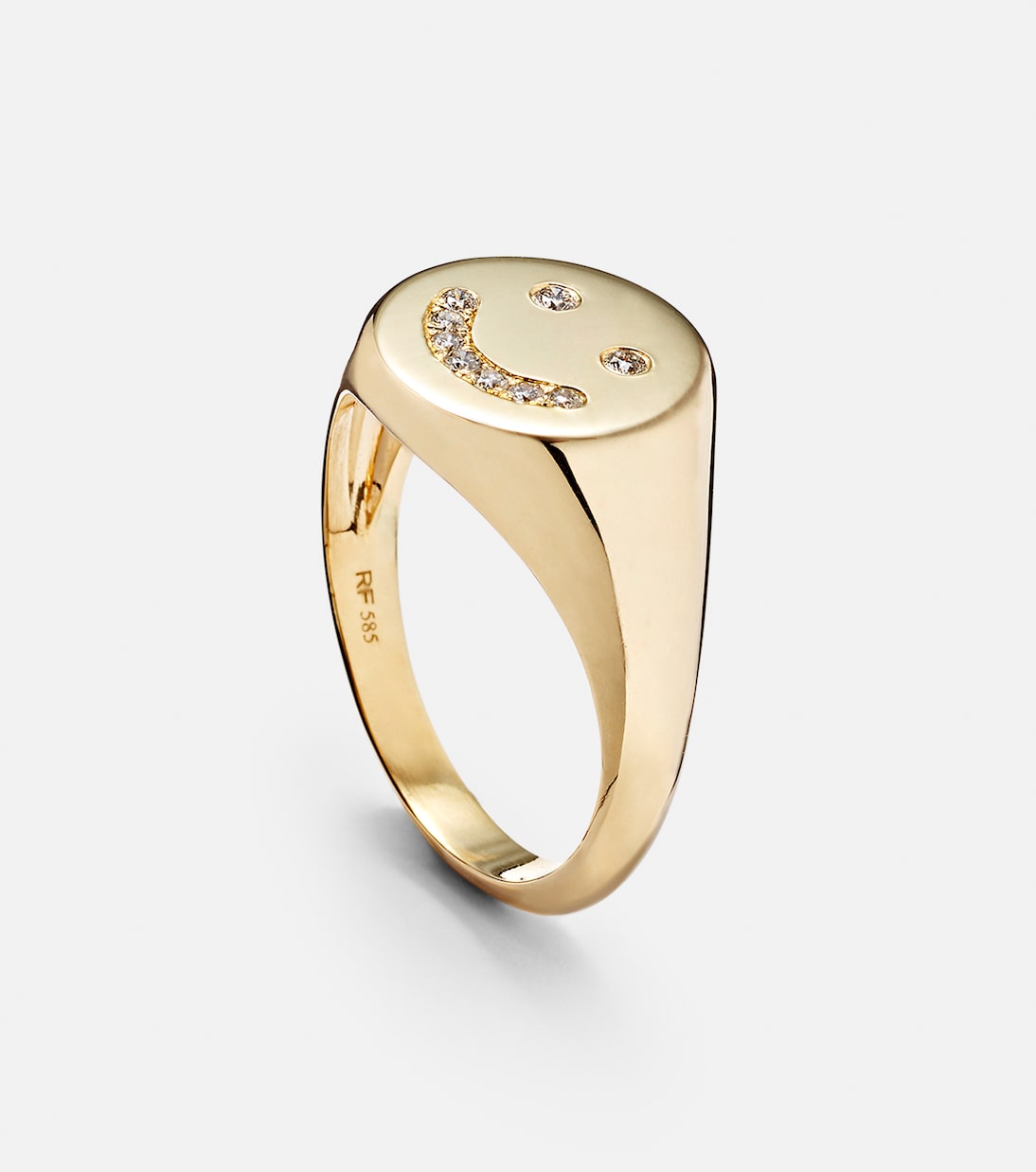 Bague Smiley en or 14 ct et diamants | Roxanne First