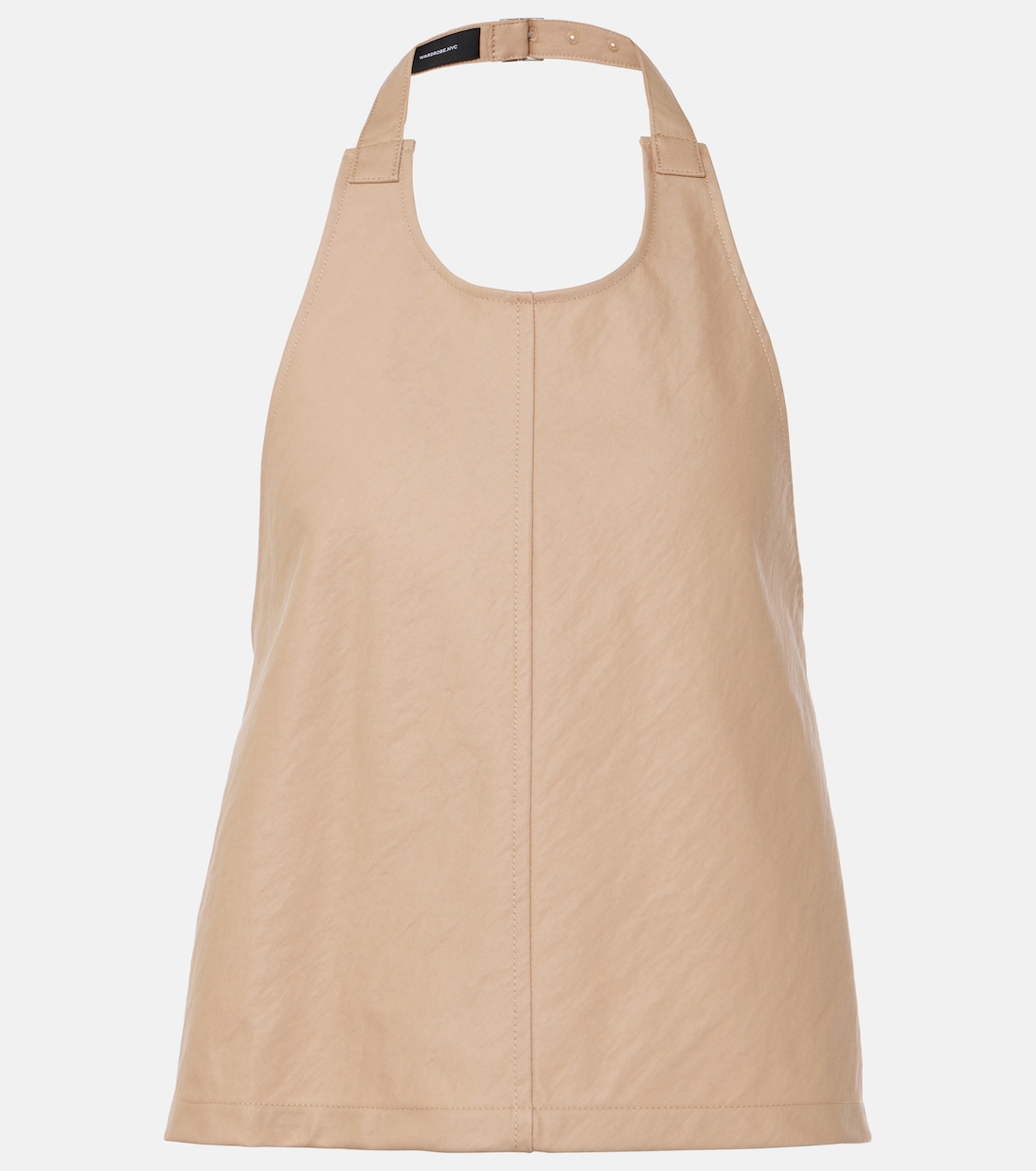 Halterneck cotton-blend drill top | Wardrobe.NYC