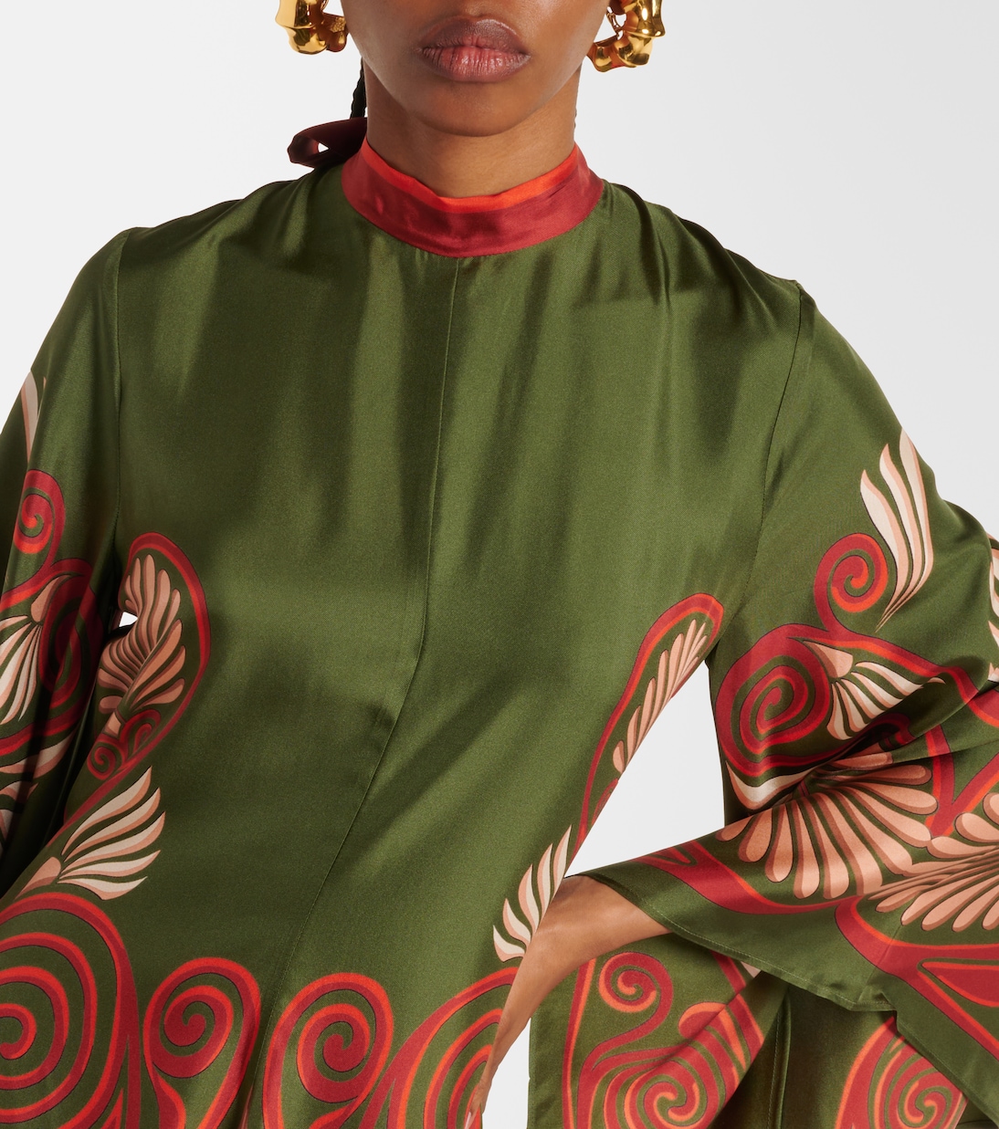Bedrucktes Maxikleid Magnifico aus Seiden-Twill | La DoubleJ