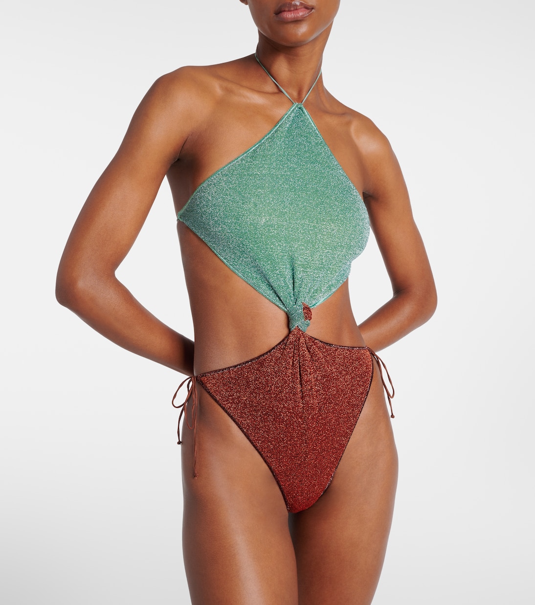 Lumière Bicolor Knot Maillot swimsuit | Oséree