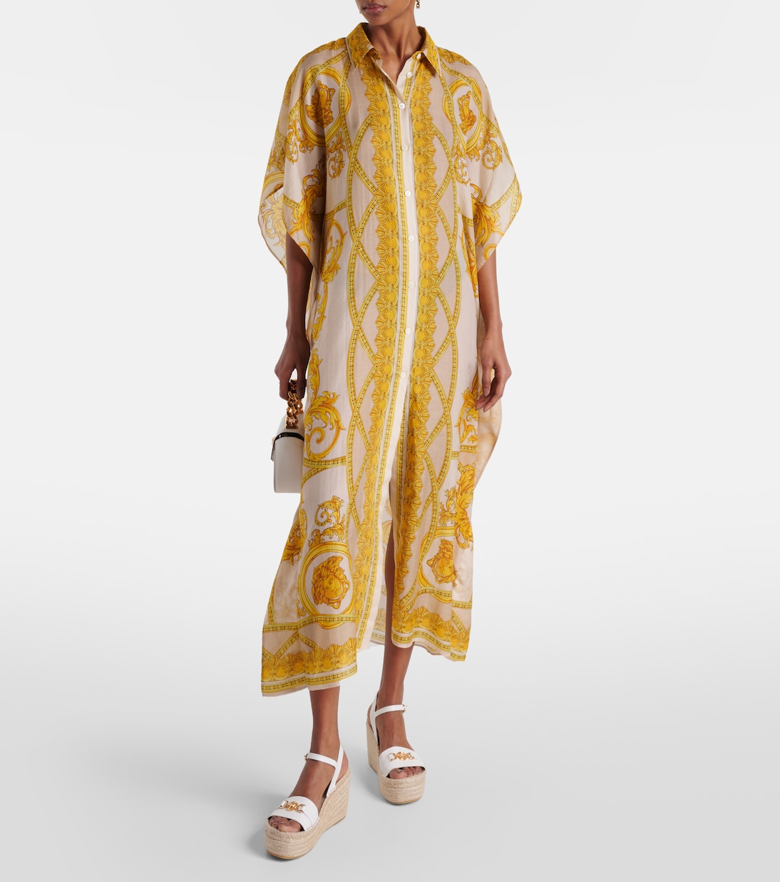 Maxikleid Barocco aus Baumwolle und Seide | Versace