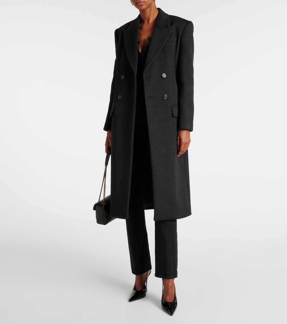 Abrigo de fieltro de cachemir y lana | Saint Laurent
