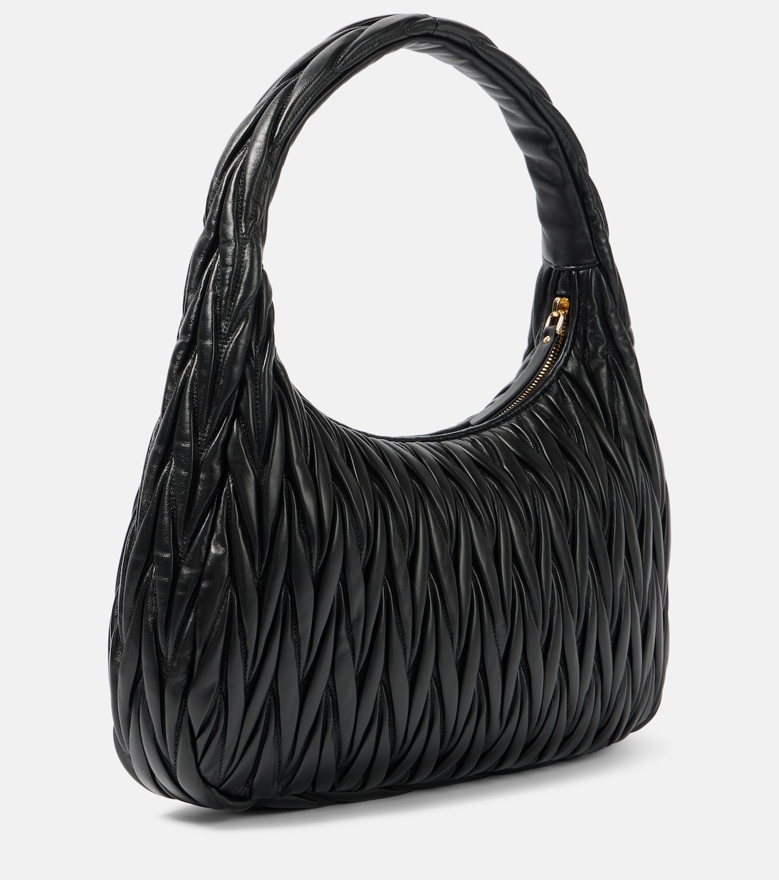 Sac Wander Medium en cuir matelassé | Miu Miu