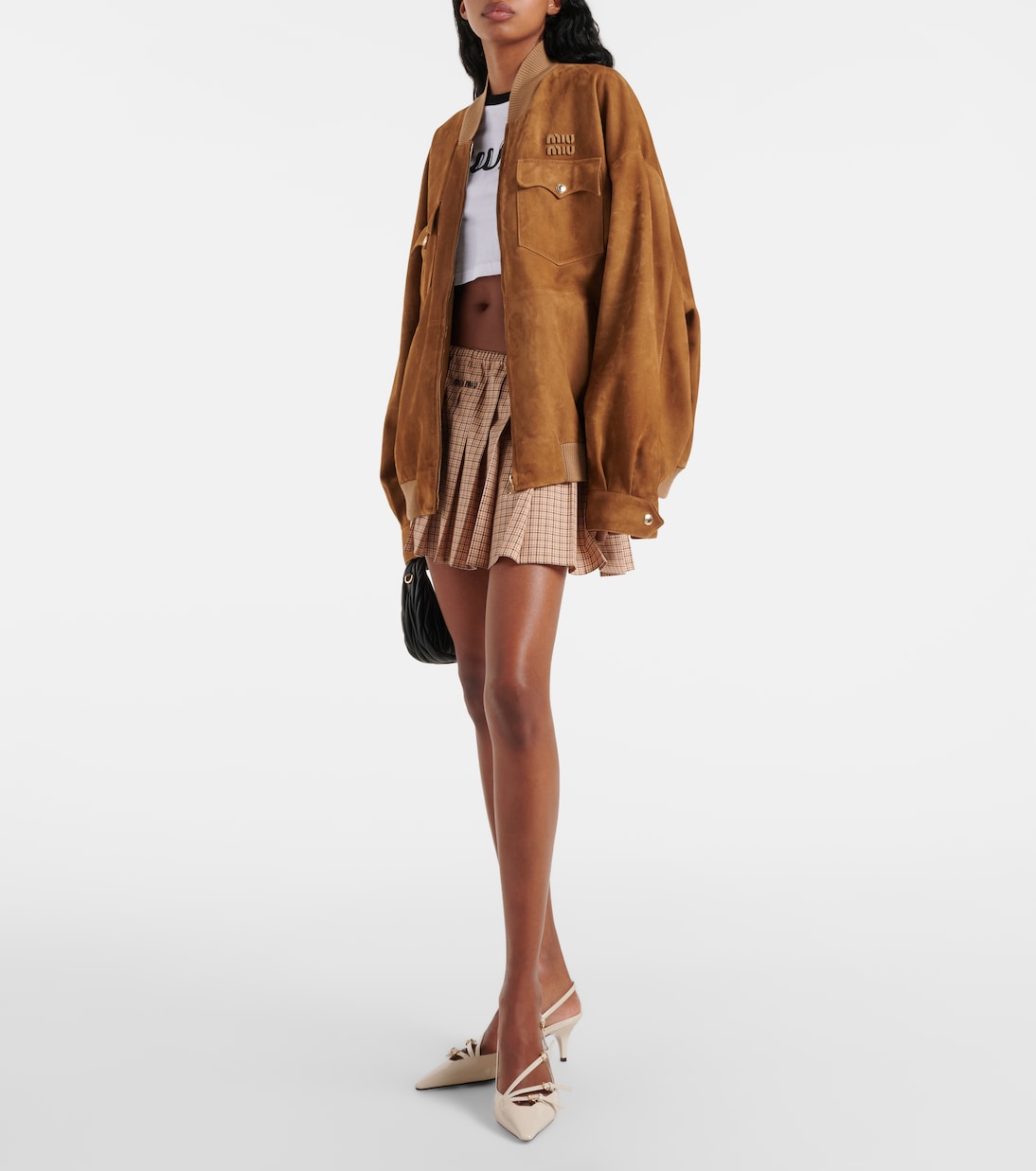 Pumps slingback in vernice | Miu Miu