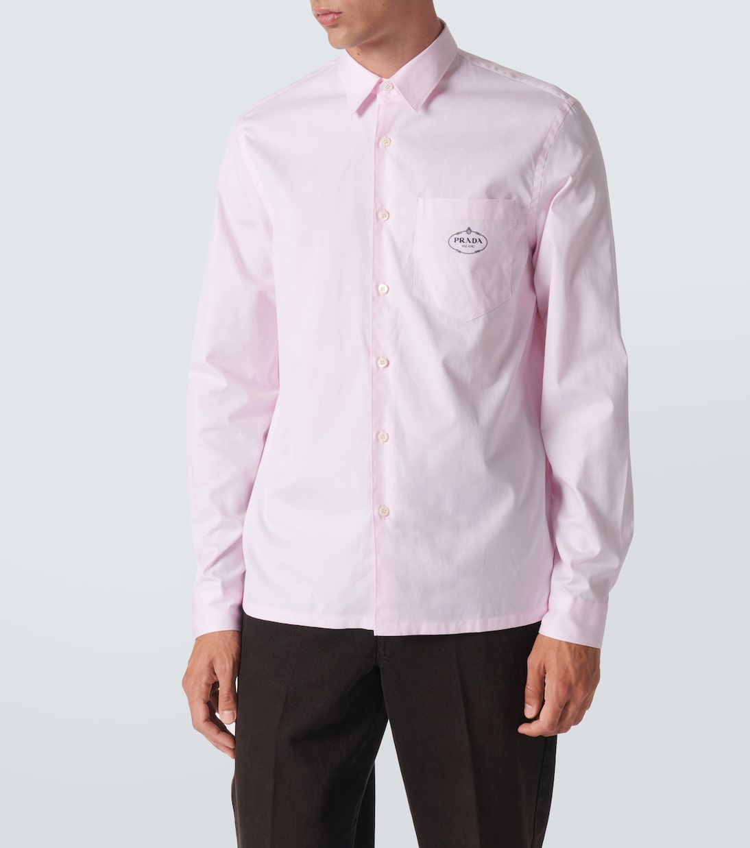 Camicia Oxford in cotone con logo | Prada