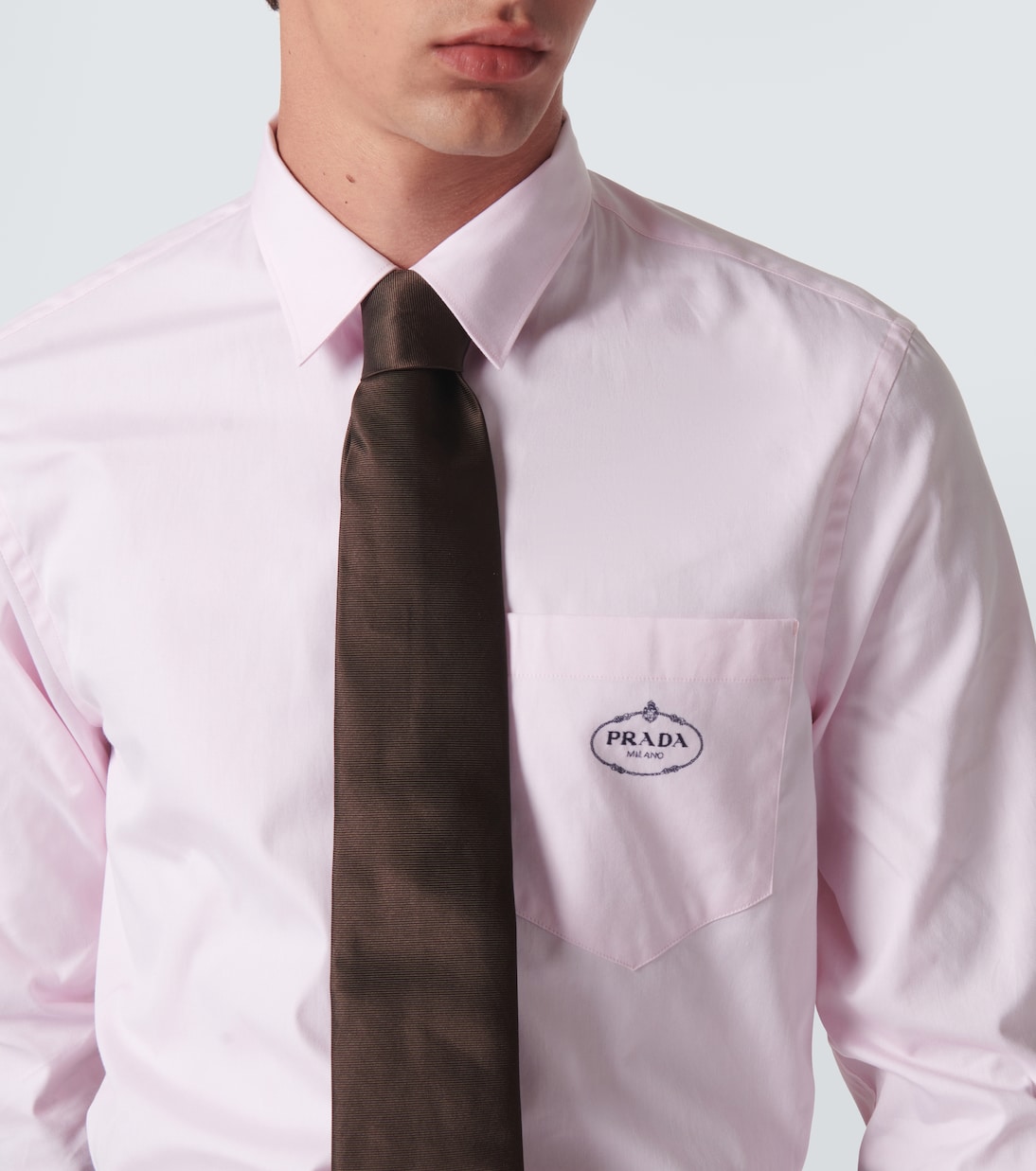 Camicia Oxford in cotone con logo | Prada