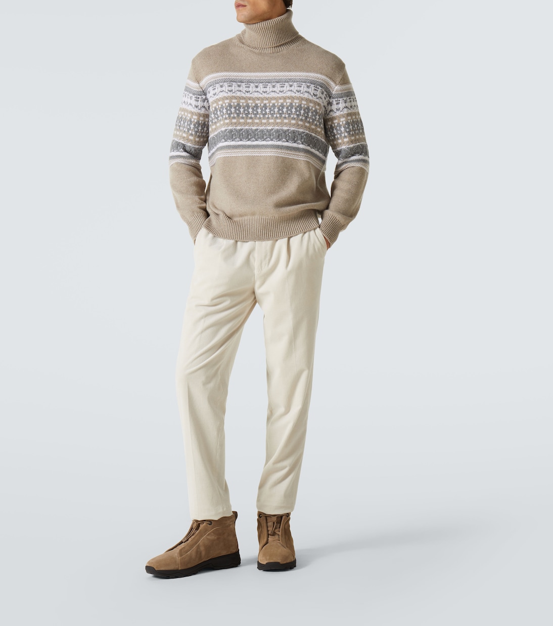 Baskets Triple Stitch en daim | Zegna