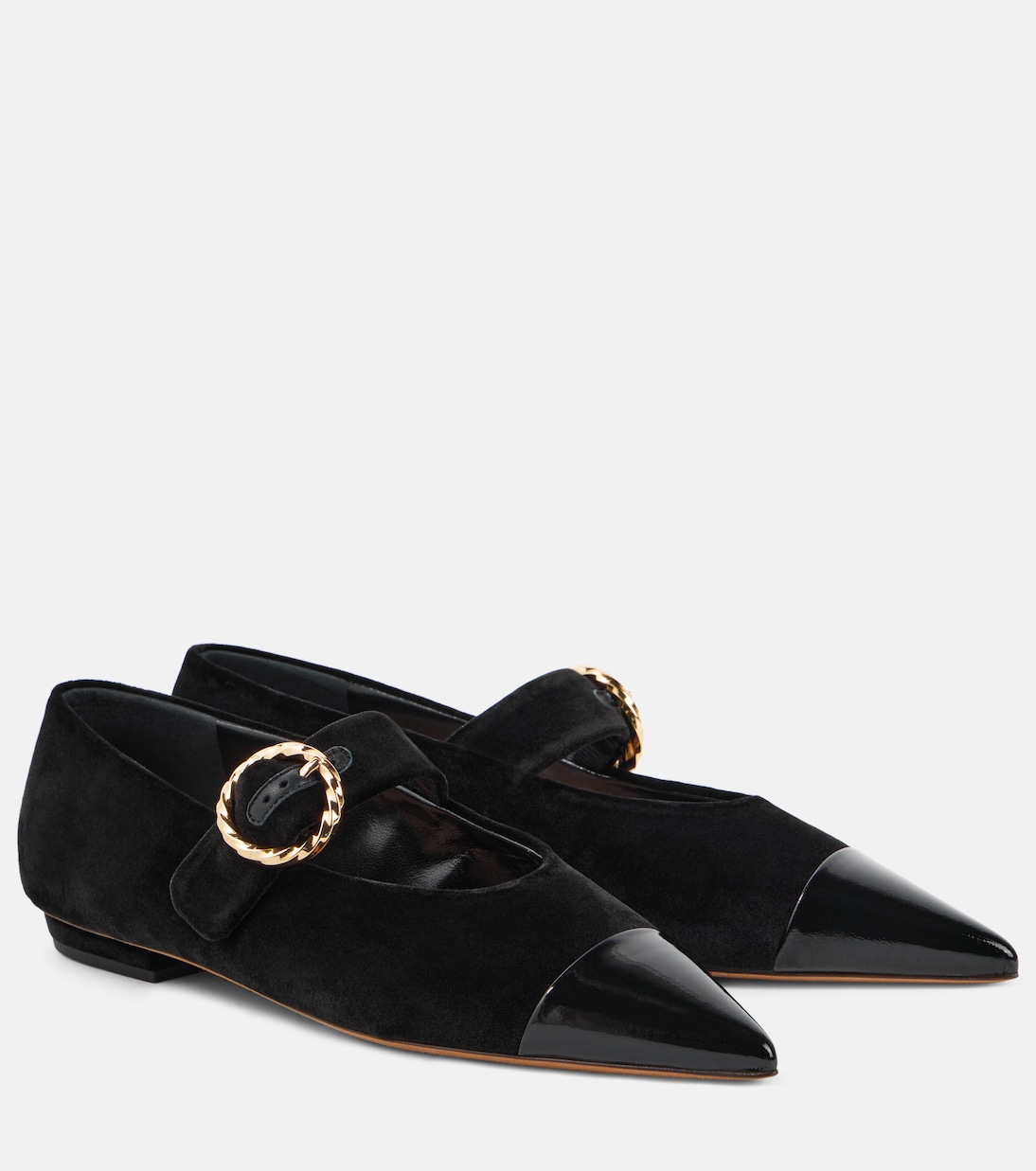 Mary-Jane-Ballerinas Kiki aus Veloursleder | Ulla Johnson