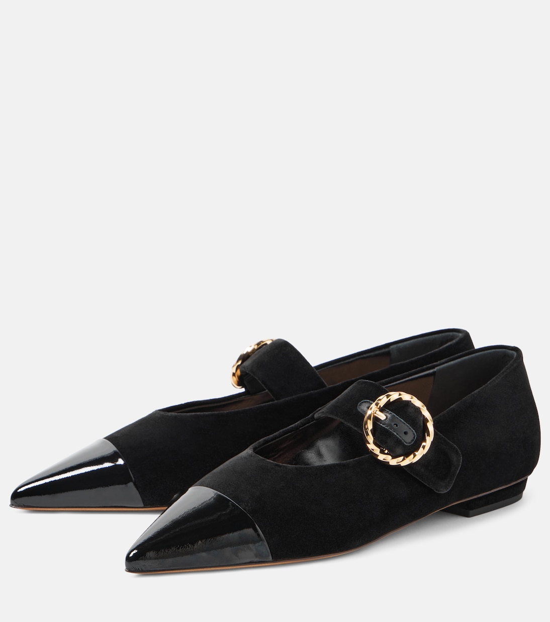 Mary-Jane-Ballerinas Kiki aus Veloursleder | Ulla Johnson
