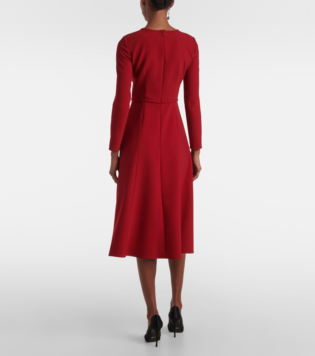 Robe De Soirée Carolina Herrera En Soie Crêpe - Taille 10, Rose, Longueur Longue - Occasion Très Bon état