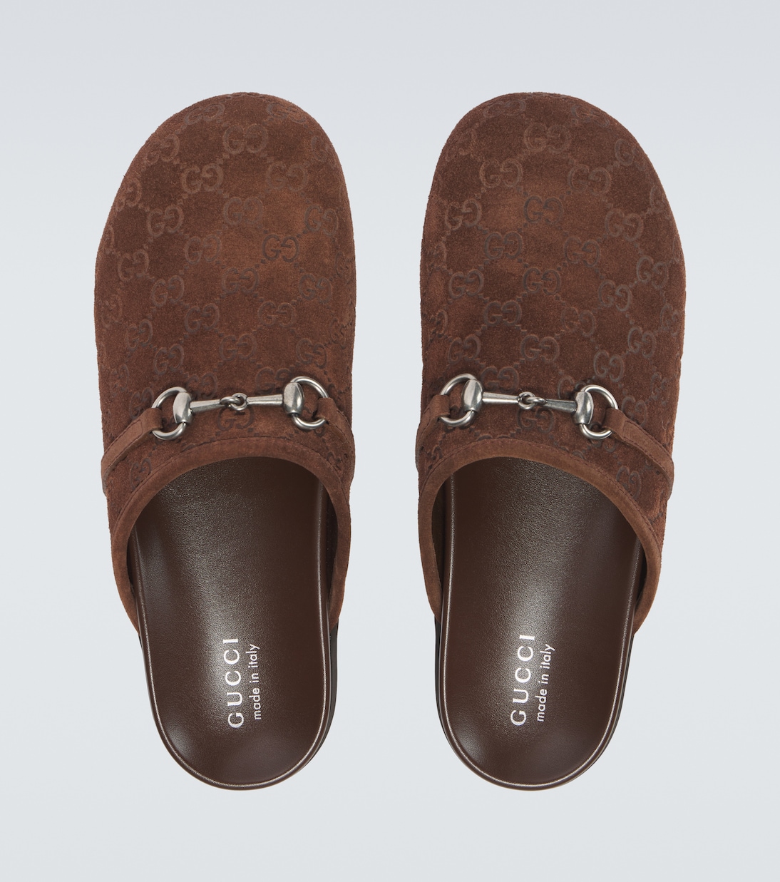 Horsebit GG suede clogs | Gucci