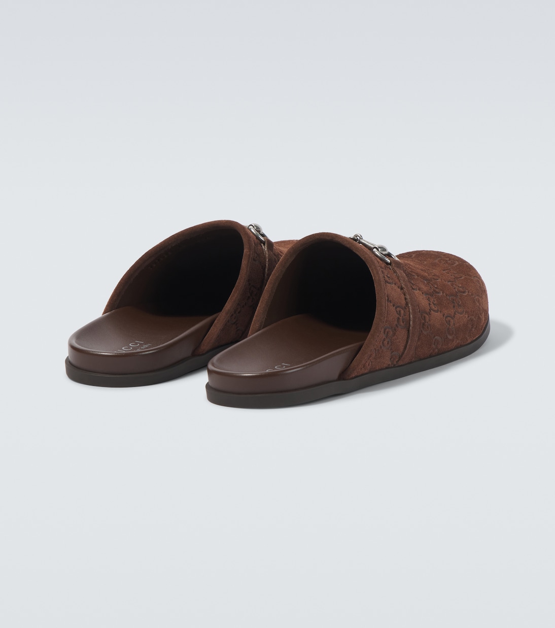 Horsebit GG suede clogs | Gucci