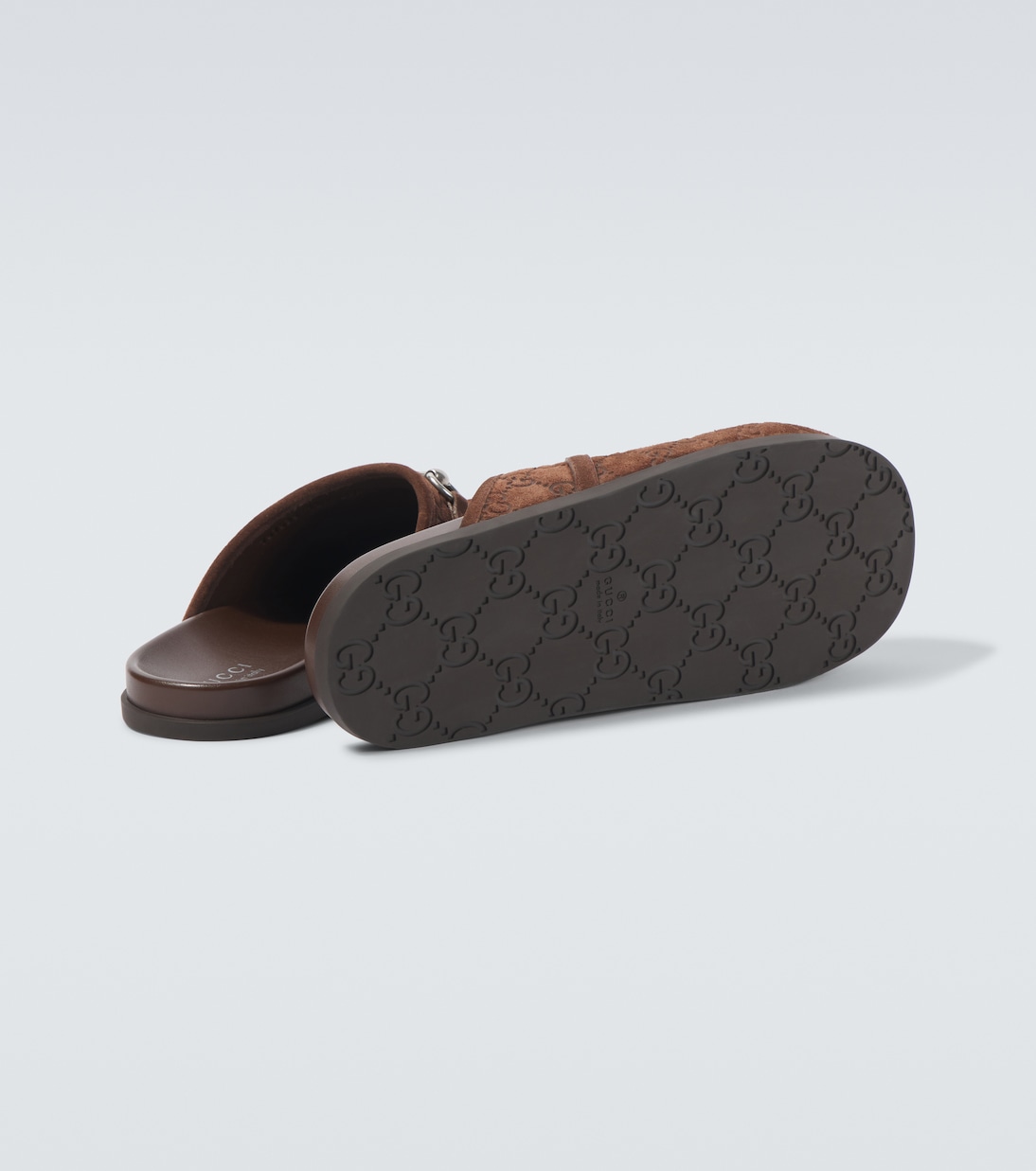 Horsebit GG suede clogs | Gucci