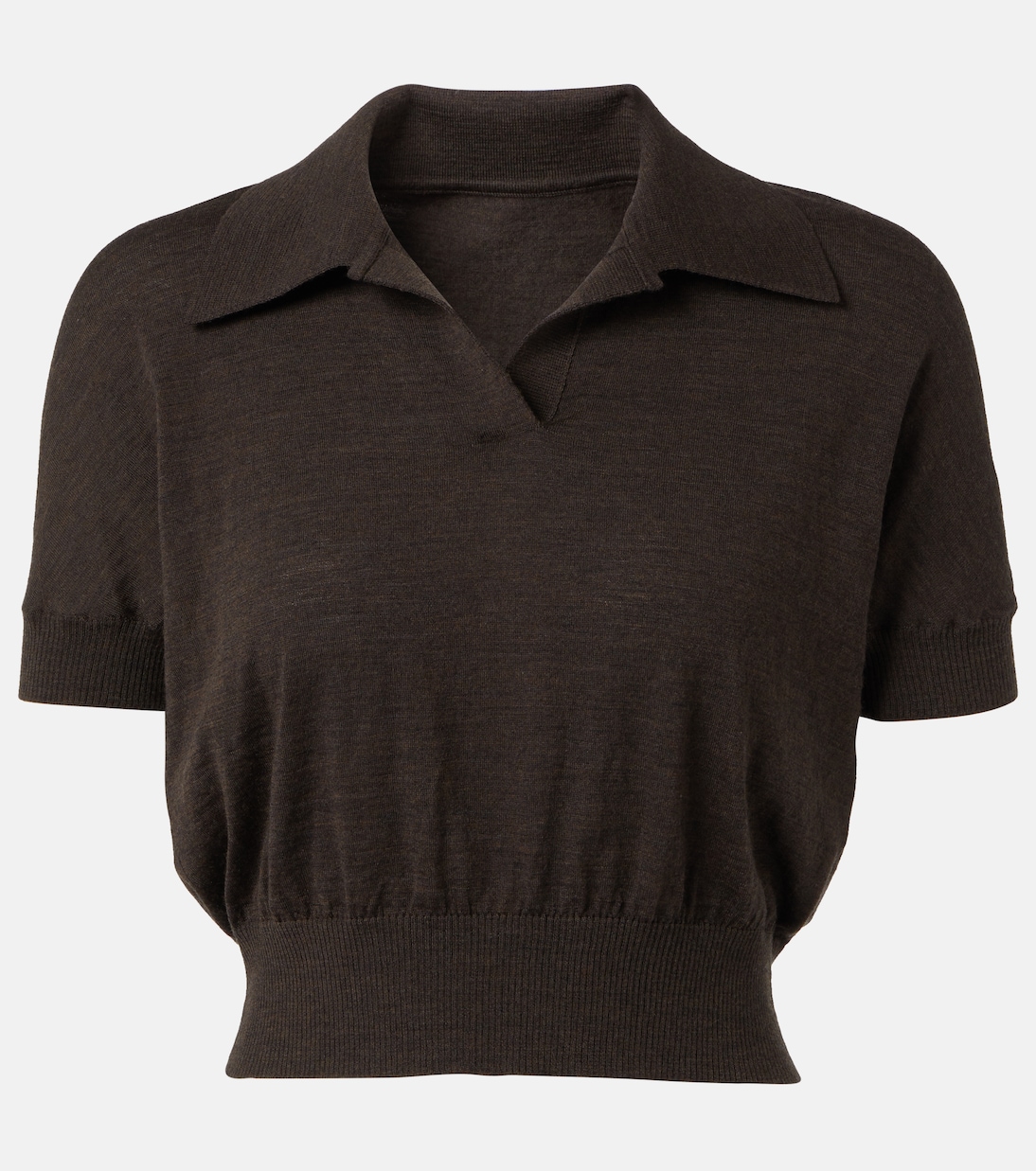 Morgane wool-blend polo shirt | Khaite