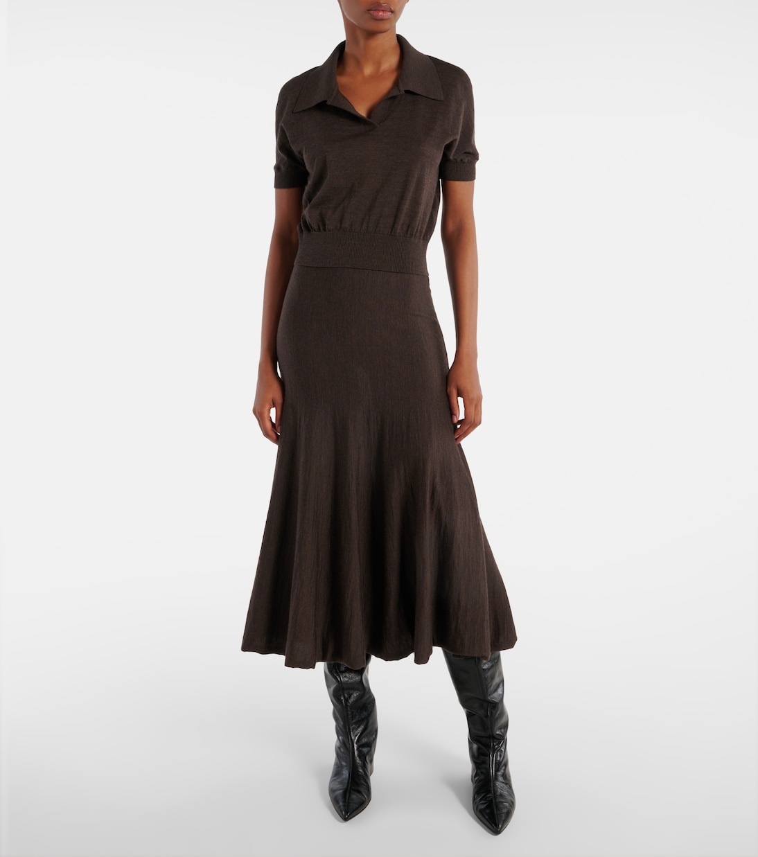 Morgane wool-blend polo shirt | Khaite