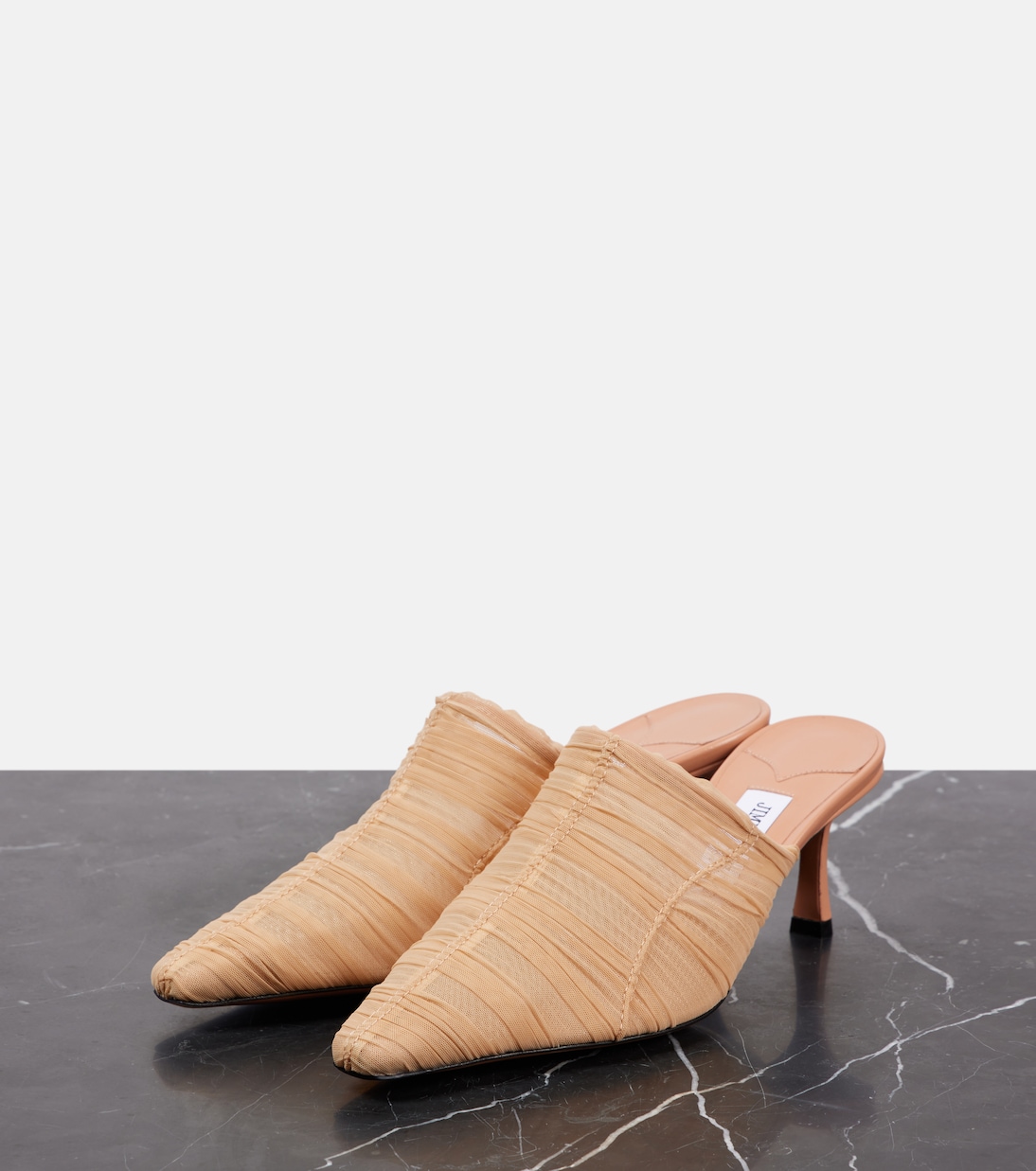 Scarpe JIMMY CHOO Lotta 65 in tulle plissé per un look giovane e trendy