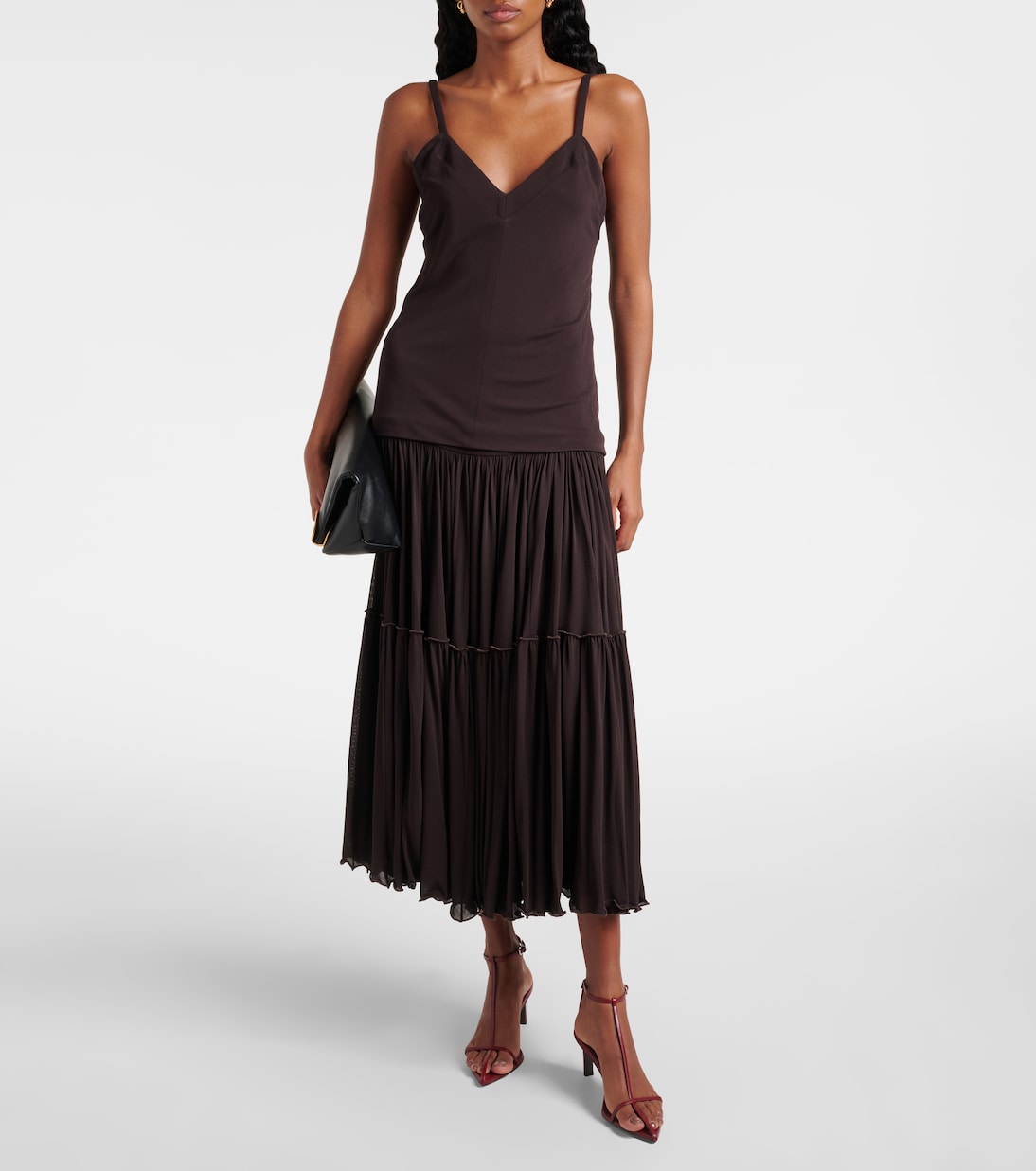 Blusa con cuello en pico | Jil Sander