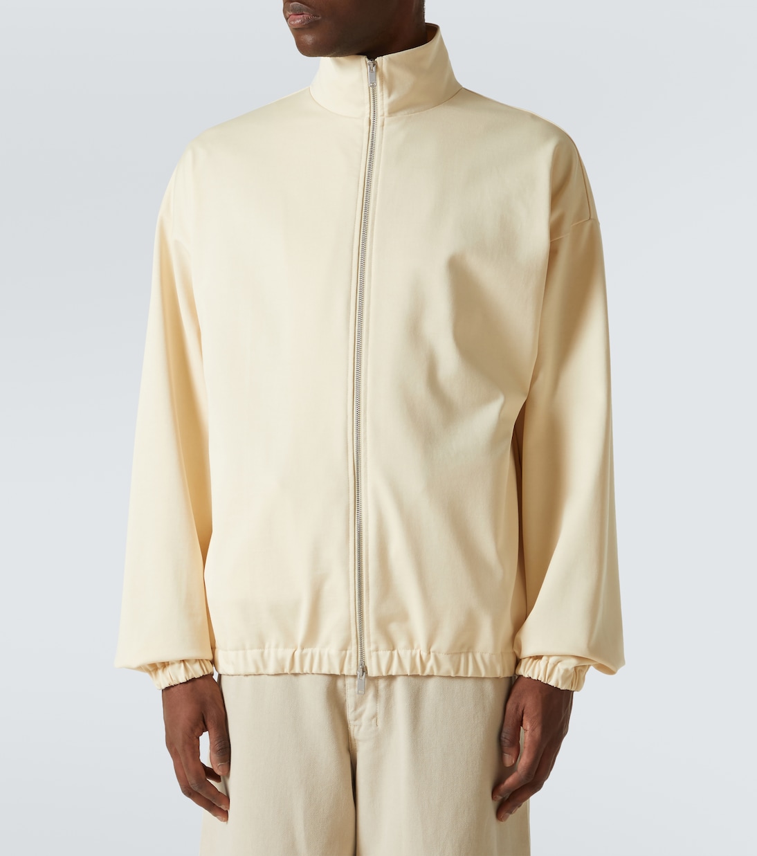 Cotton-blend zip-up sweatshirt | Jil Sander