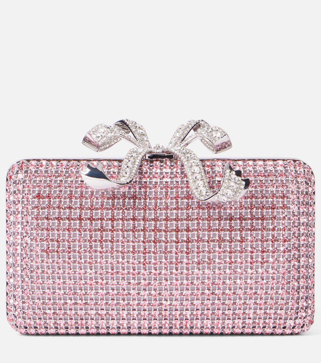 Clutch con fiocco e cristalli | Self-Portrait
