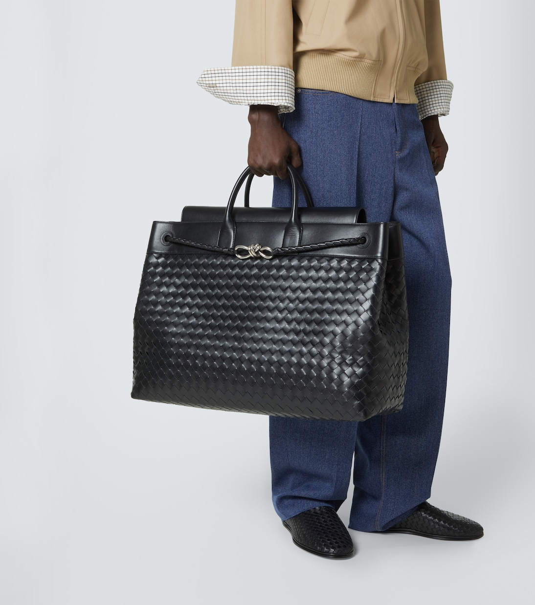 Andiamo Voyager Large leather tote bag | Bottega Veneta