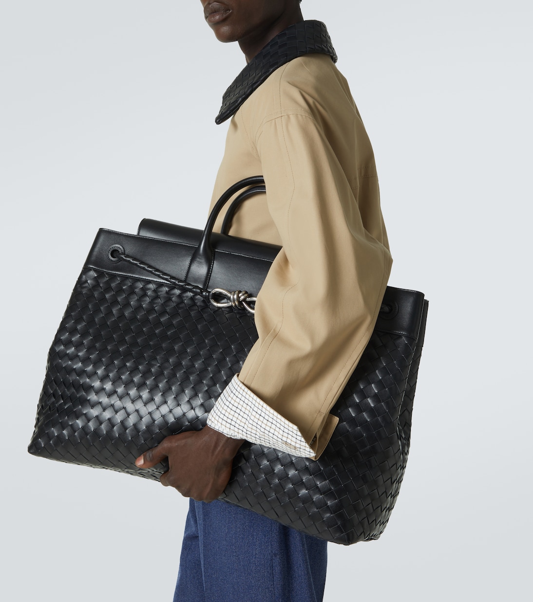 Andiamo Voyager Large leather tote bag | Bottega Veneta