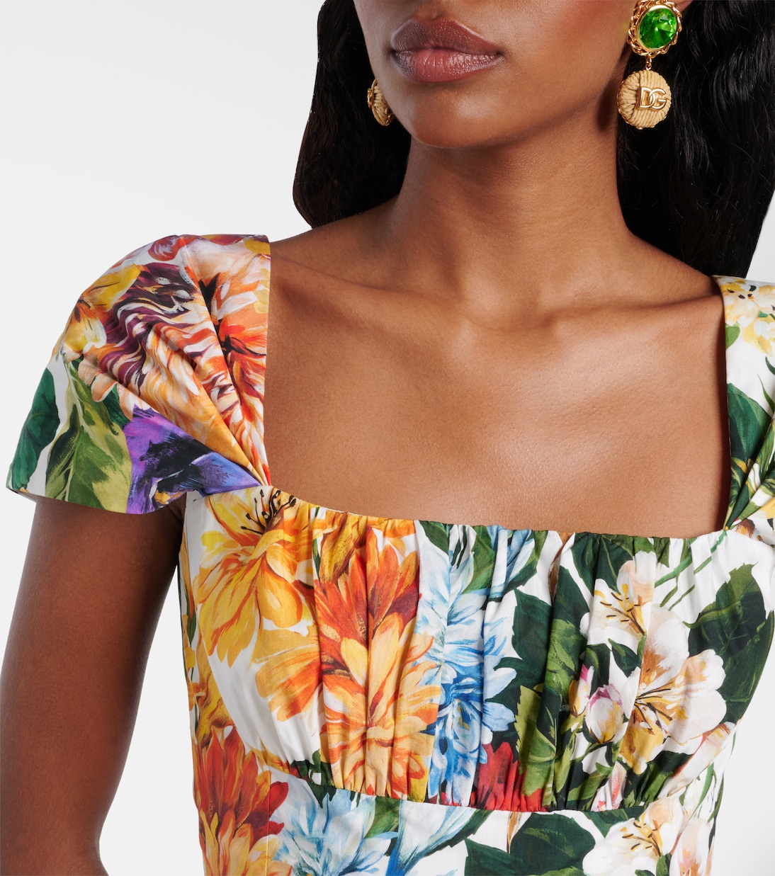 تنورة ميدي من القطن بزمزمة | Dolce&Gabbana