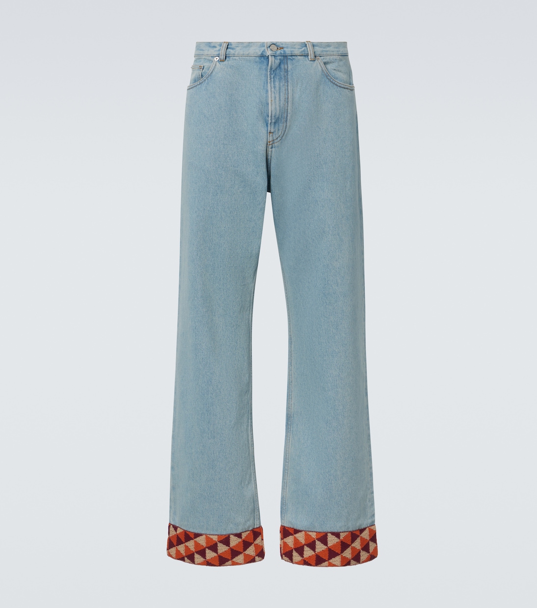 Jeans a gamba larga con jacquard | Valentino