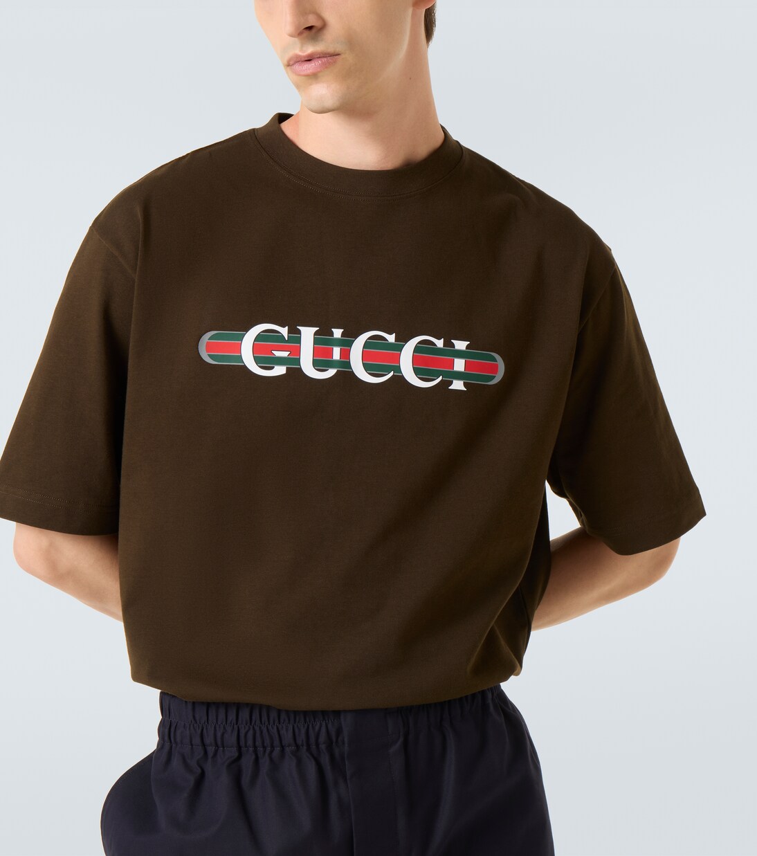 Camiseta de jersey de algodón con logo | Gucci