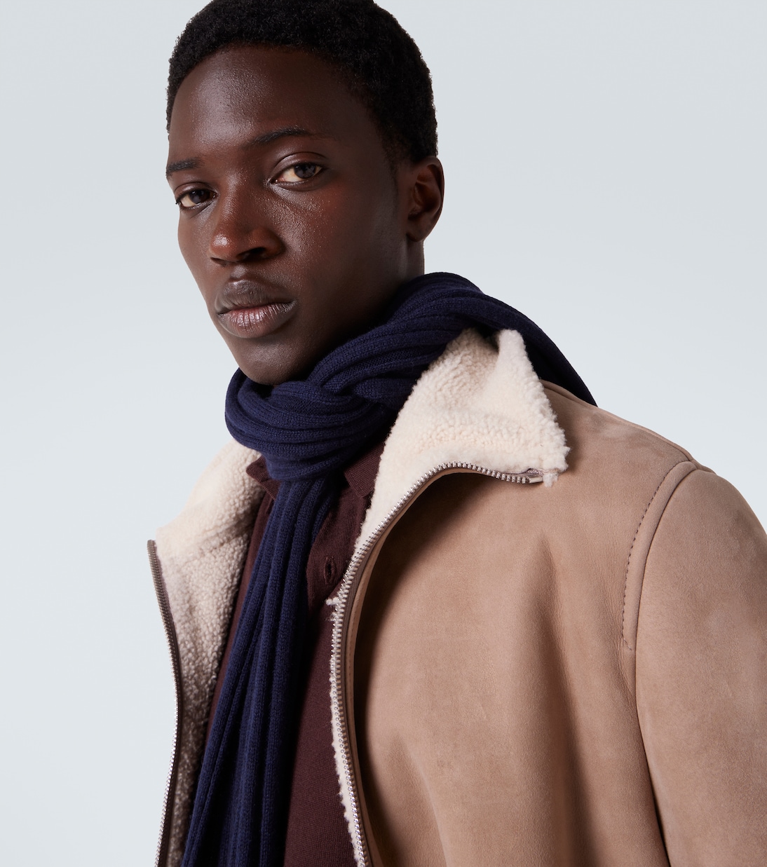 Ribbed-knit cashmere scarf | Brunello Cucinelli