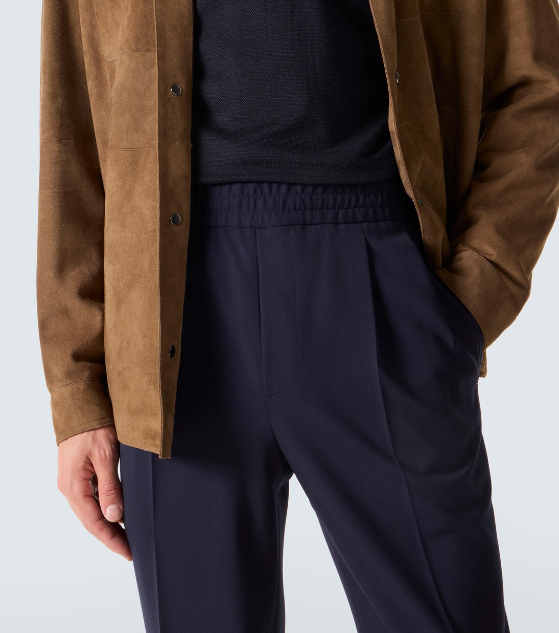 褶裥直筒裤 | Zegna