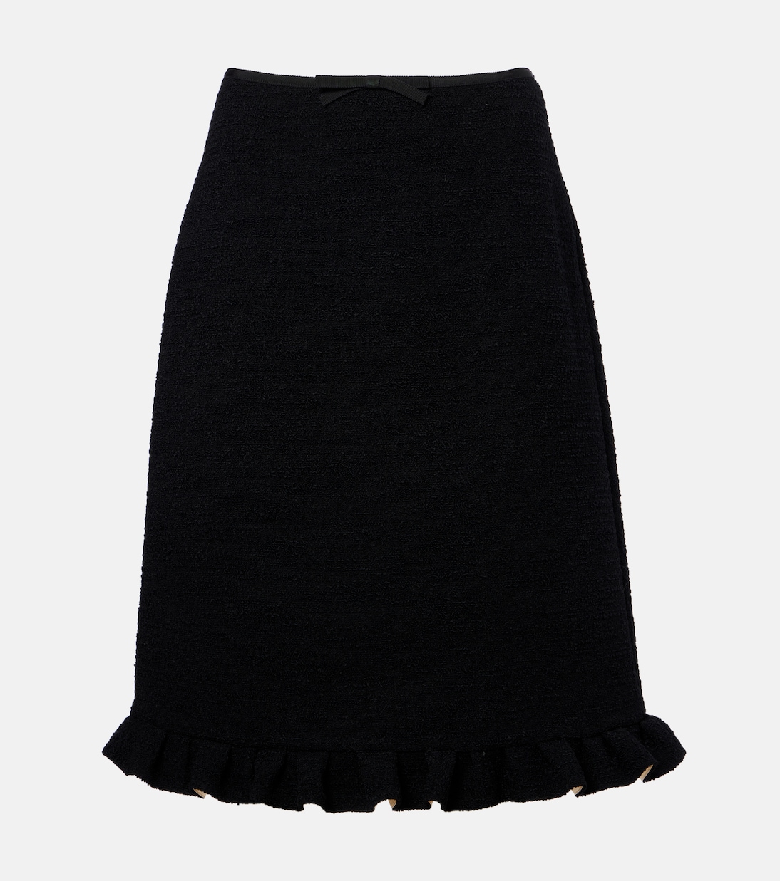 Ruffled wool-blend miniskirt | Valentino