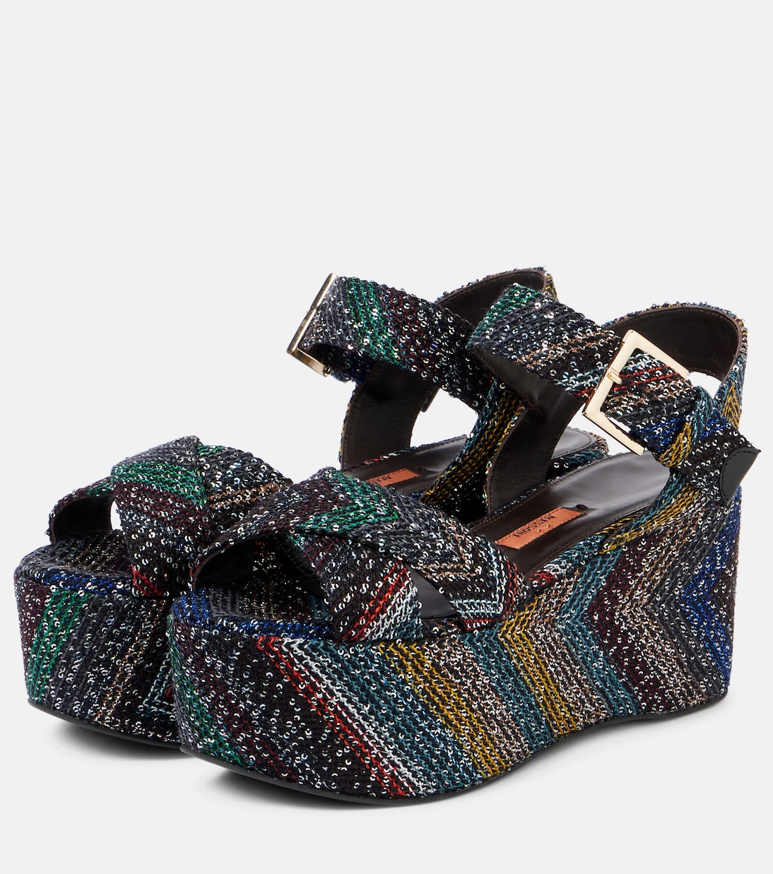 Sandali Julia Caperdoni con platform e paillettes | Missoni