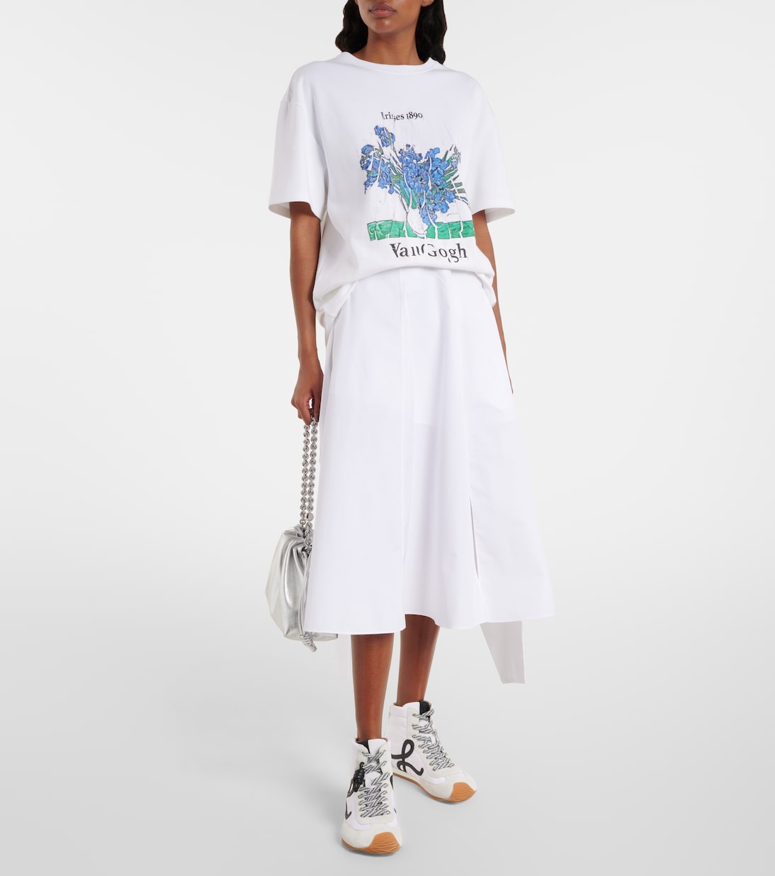 Falda midi de algodón | Loewe