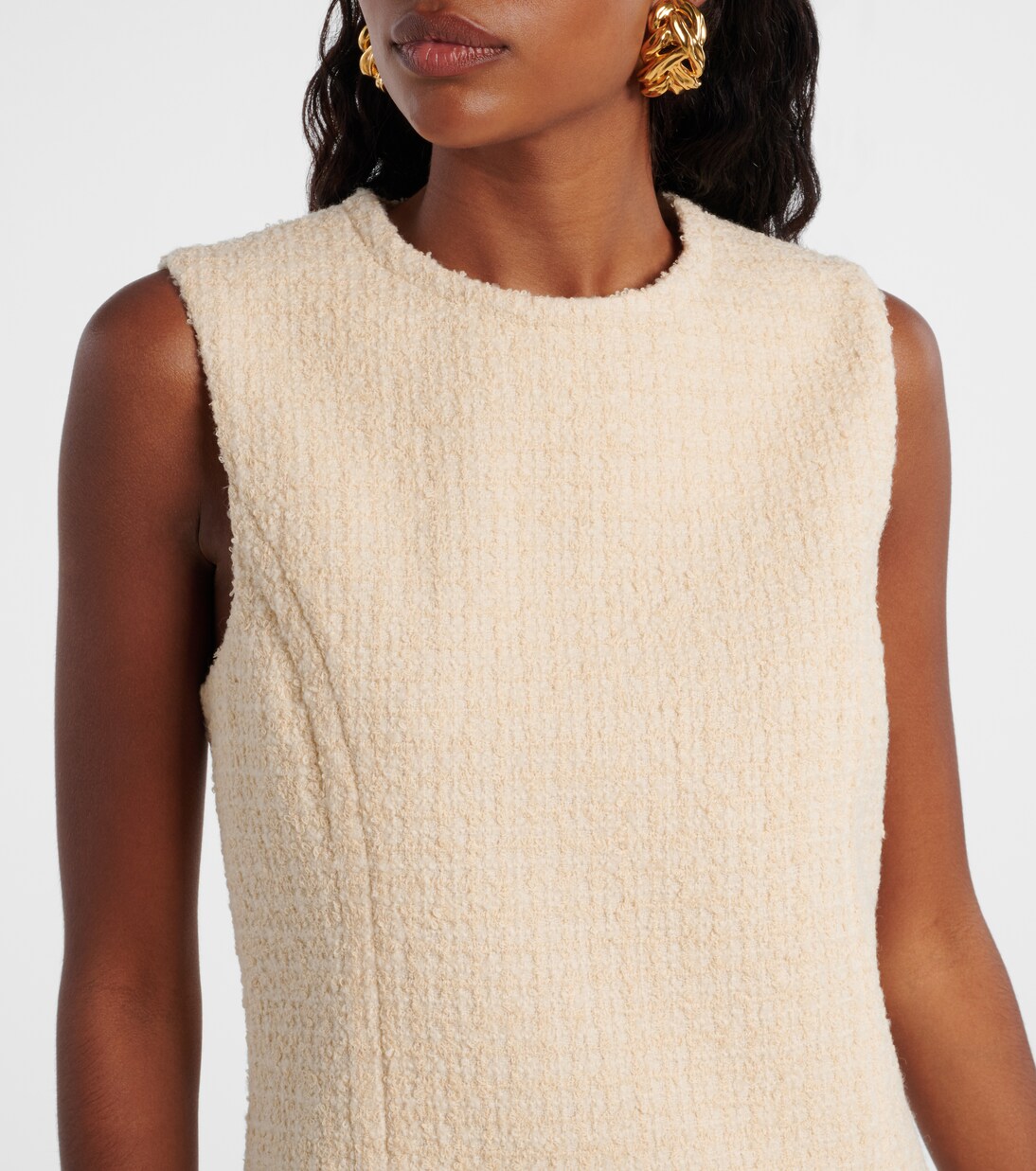 Tweed and faille minidress | Patou