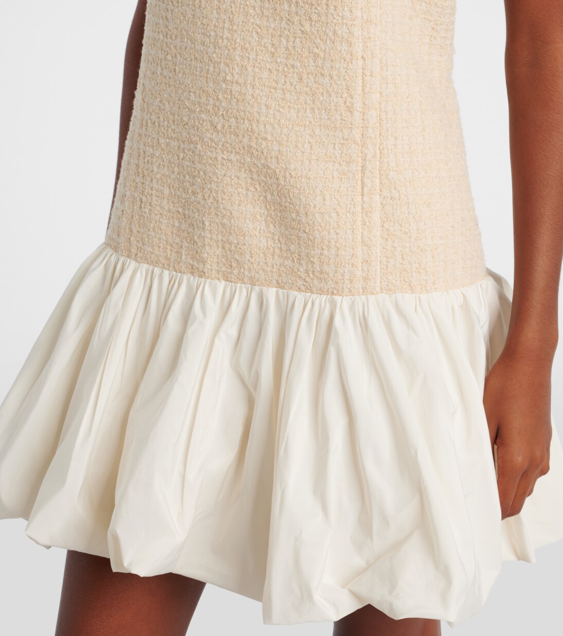 Tweed and faille minidress | Patou