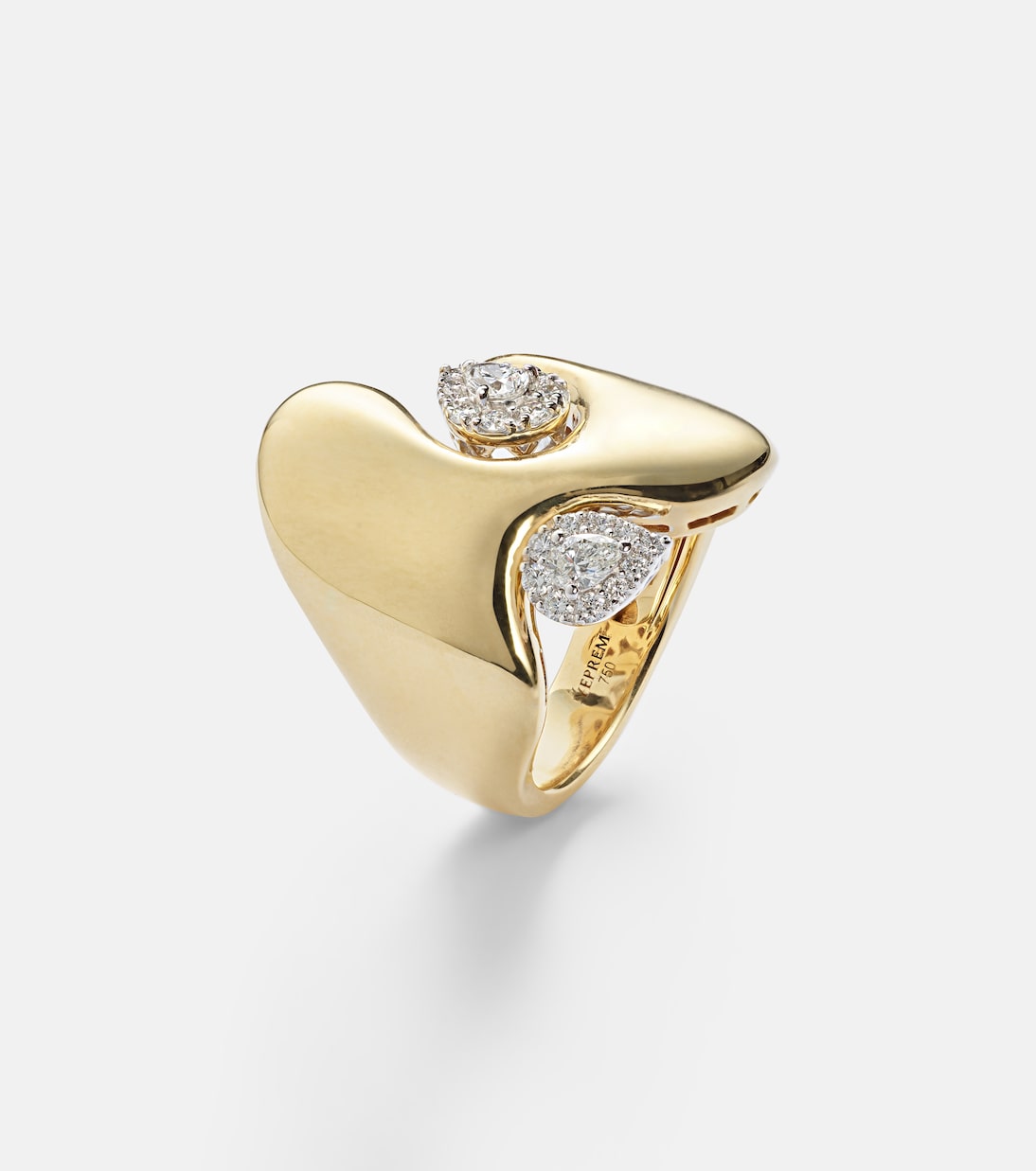 18kt gold ring with diamonds | Yeprem