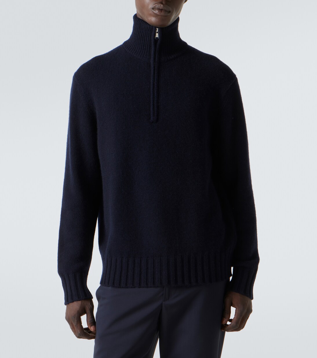 Cashmere half-zip sweater | Allude