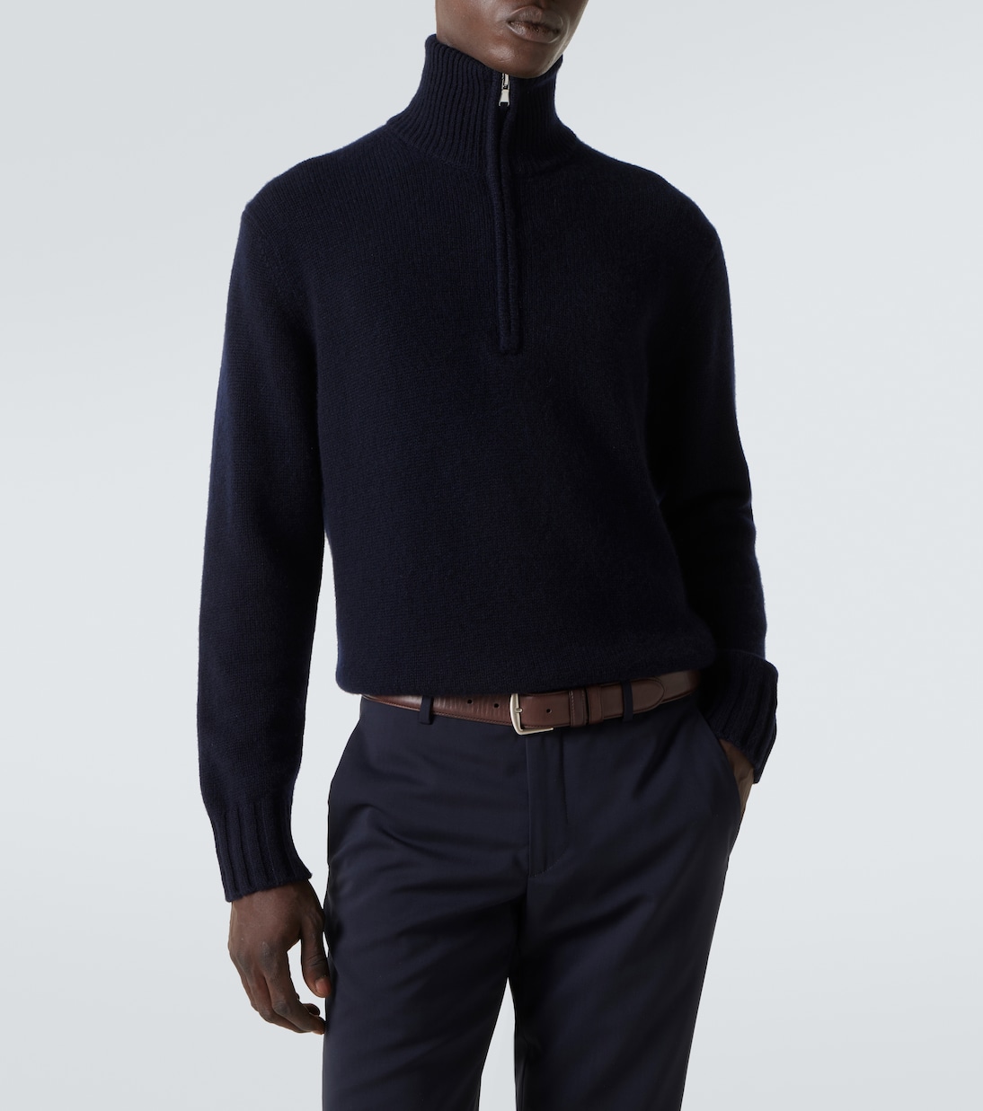 Cashmere half-zip sweater | Allude