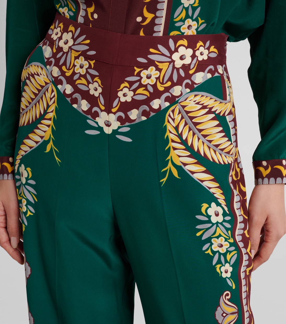Printed silk wide-leg pants | Etro