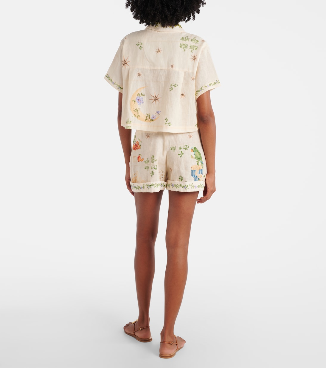 Chemise Virtuosa Wild brodée en lin | Agua by Agua Bendita