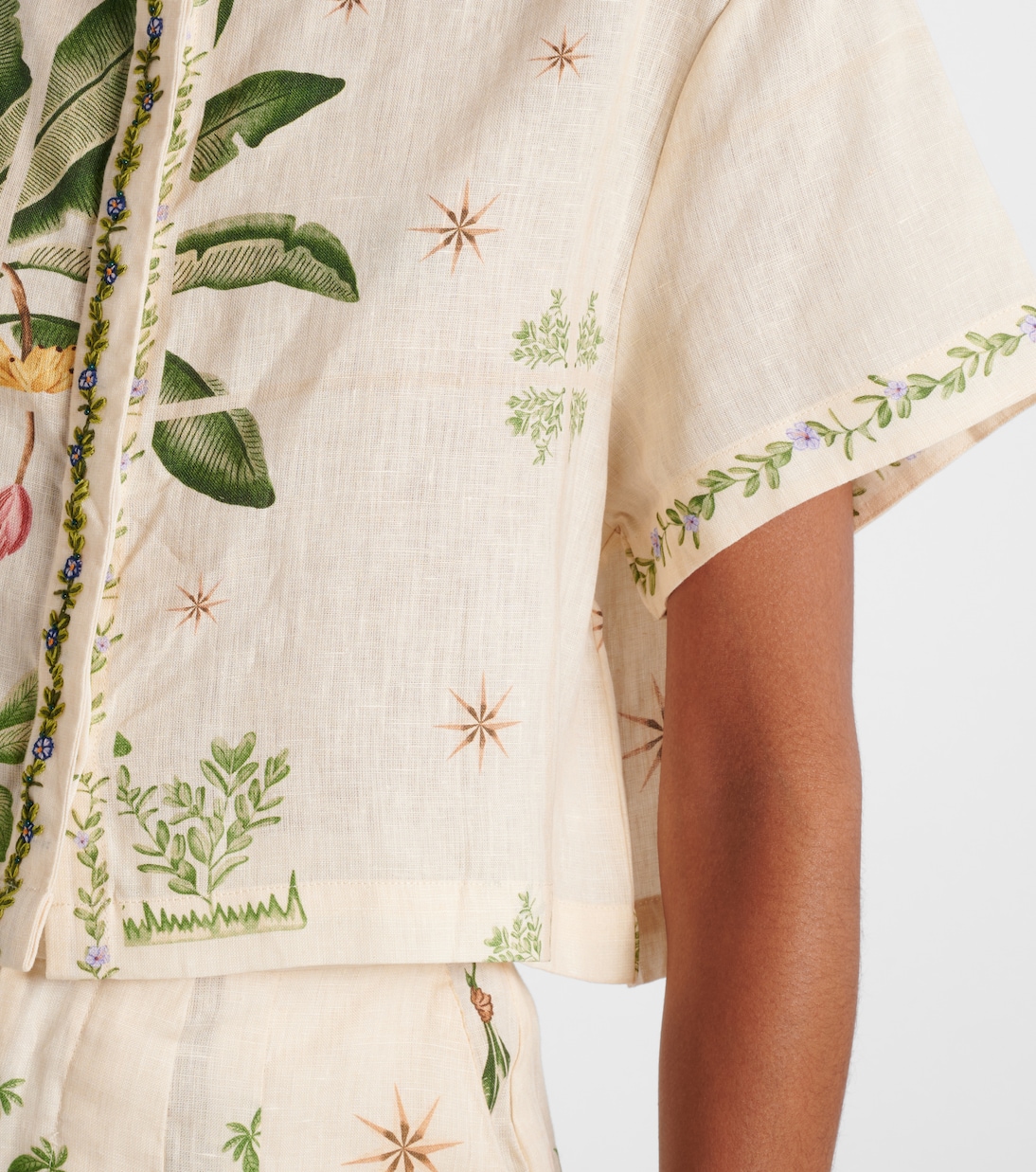 Chemise Virtuosa Wild brodée en lin | Agua by Agua Bendita