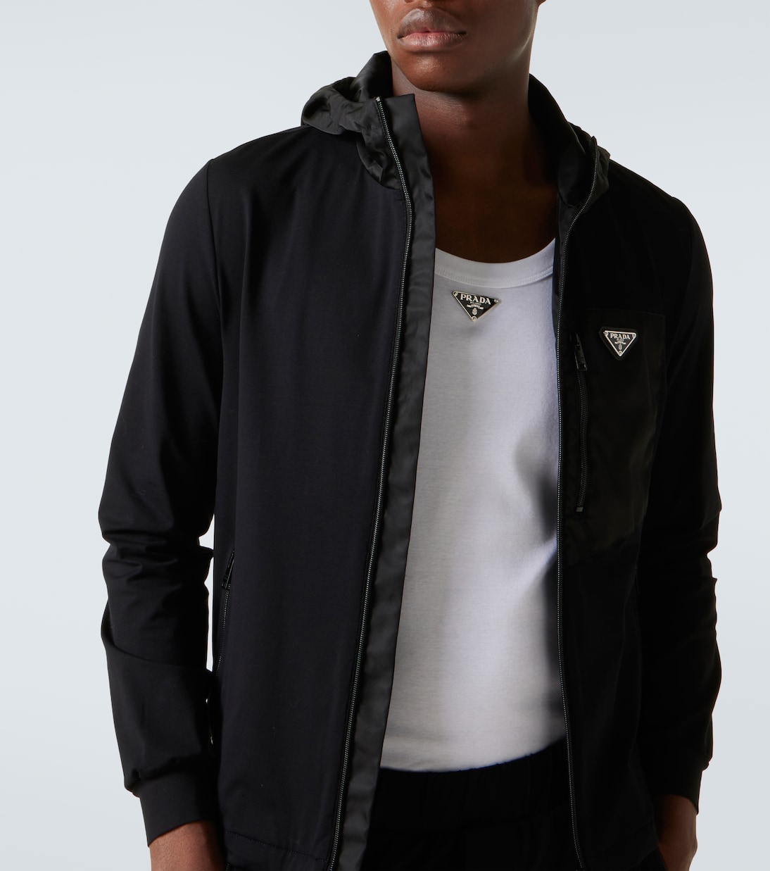 Giacca in misto cotone tecnico | Prada