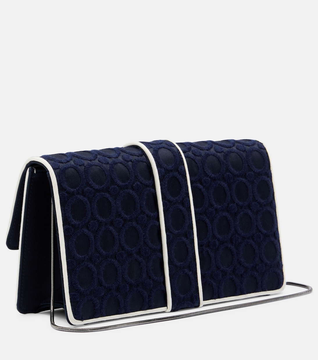 Clutch Capri Mini de satén adornado | Manolo Blahnik