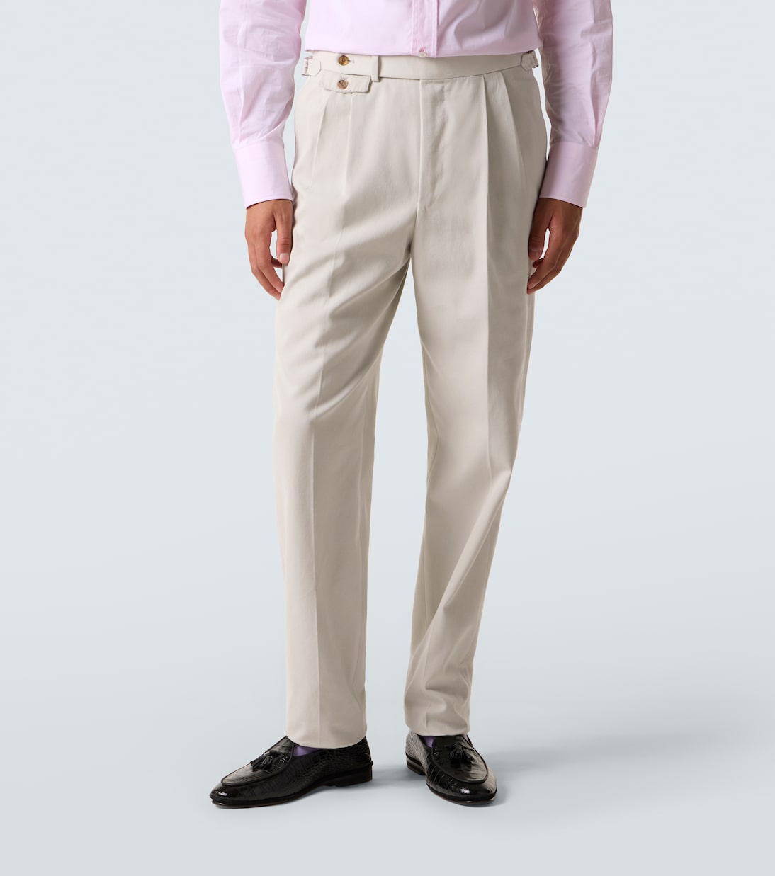 Cotton and cashmere straight pants | Dunhill