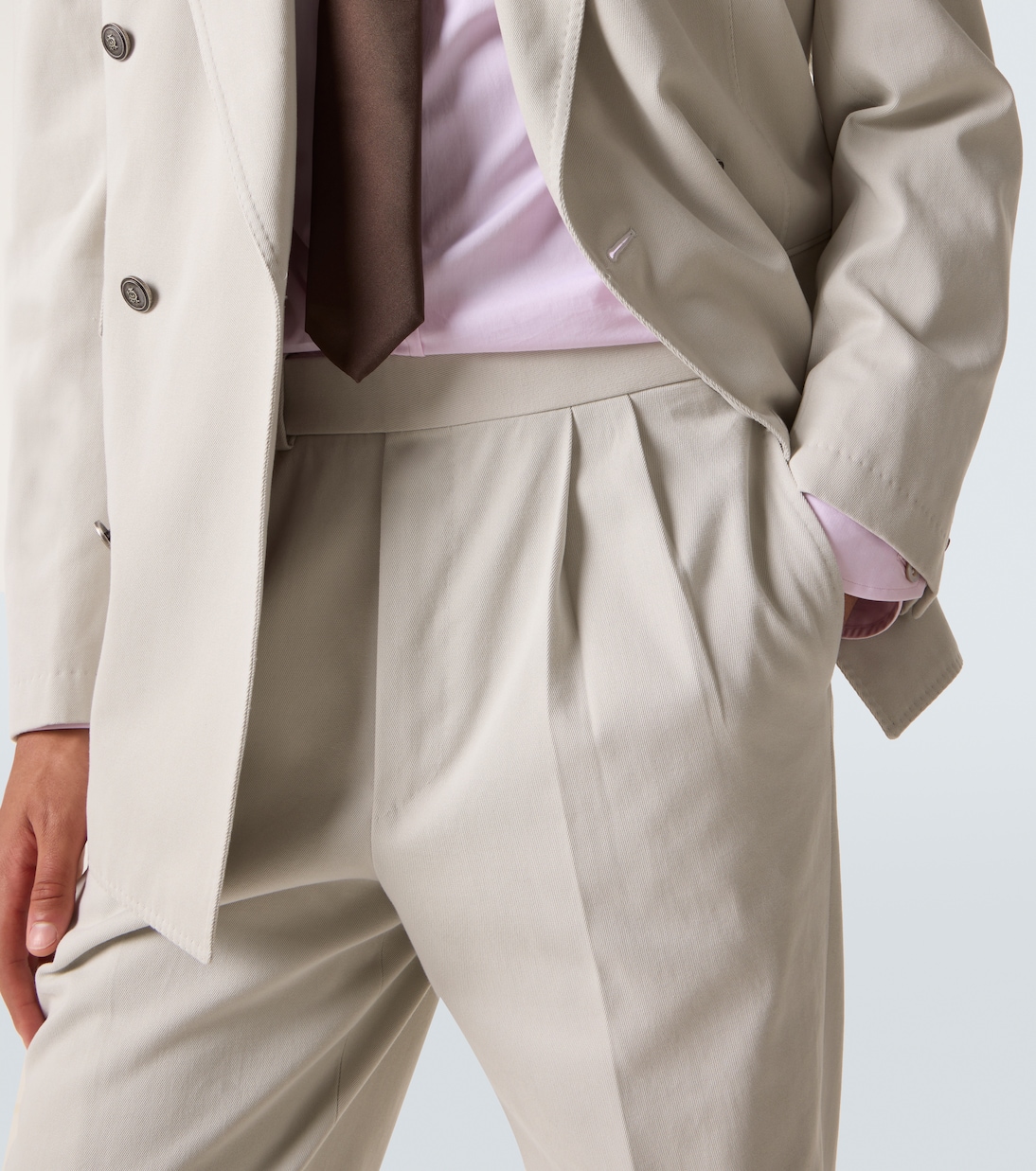 Cotton and cashmere straight pants | Dunhill