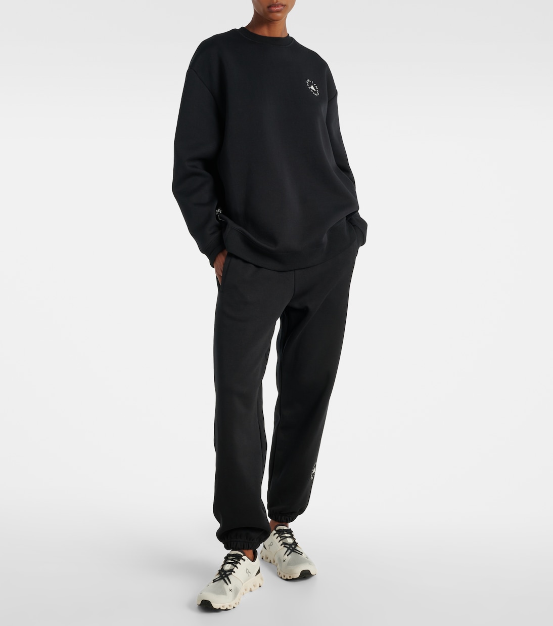 Pantalon de survêtement en coton mélangé  à logo | Adidas by Stella McCartney